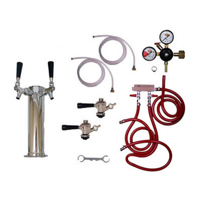 Draft BeerTower Commercial Keg Kit - 2 Faucets
