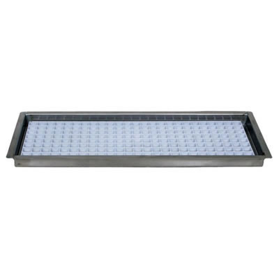 Flush Mount Drip Tray with Removable Grid - with Drain - 14 1/8"