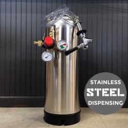 Stainless Steel Kegerator Homebrew Kegging System - New Keg